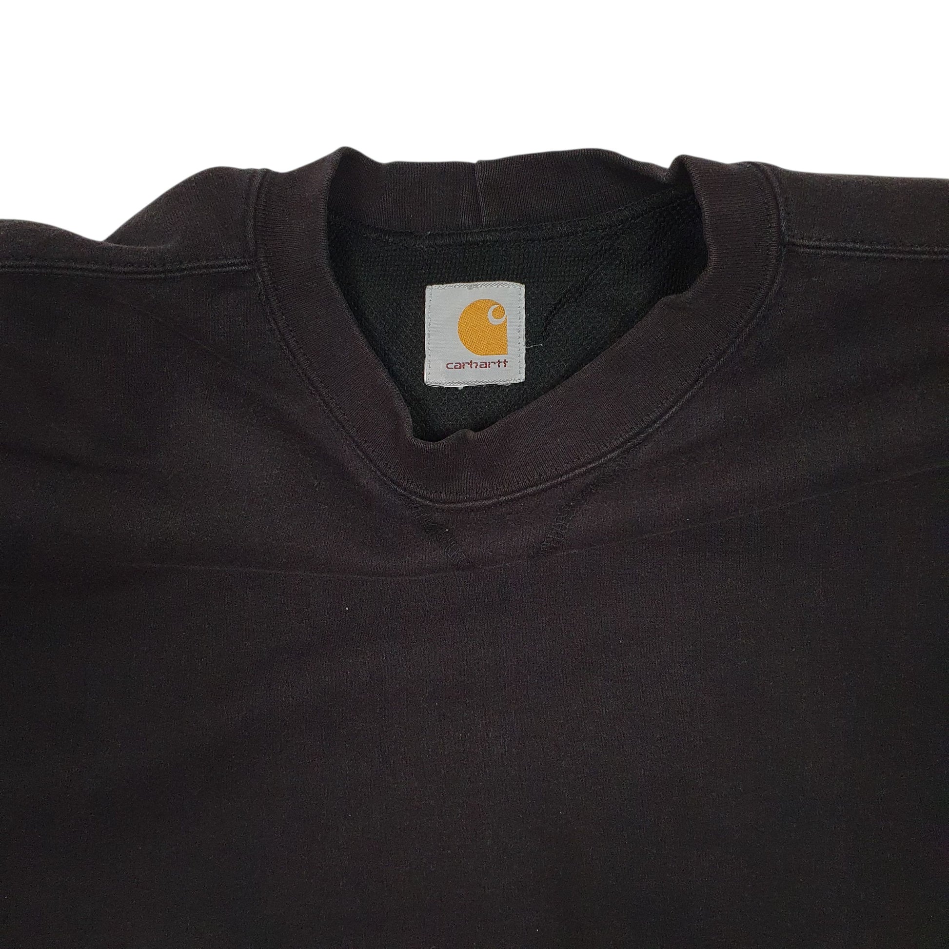 Mens Black Carhartt Heavy Insulated Crewneck Jumper