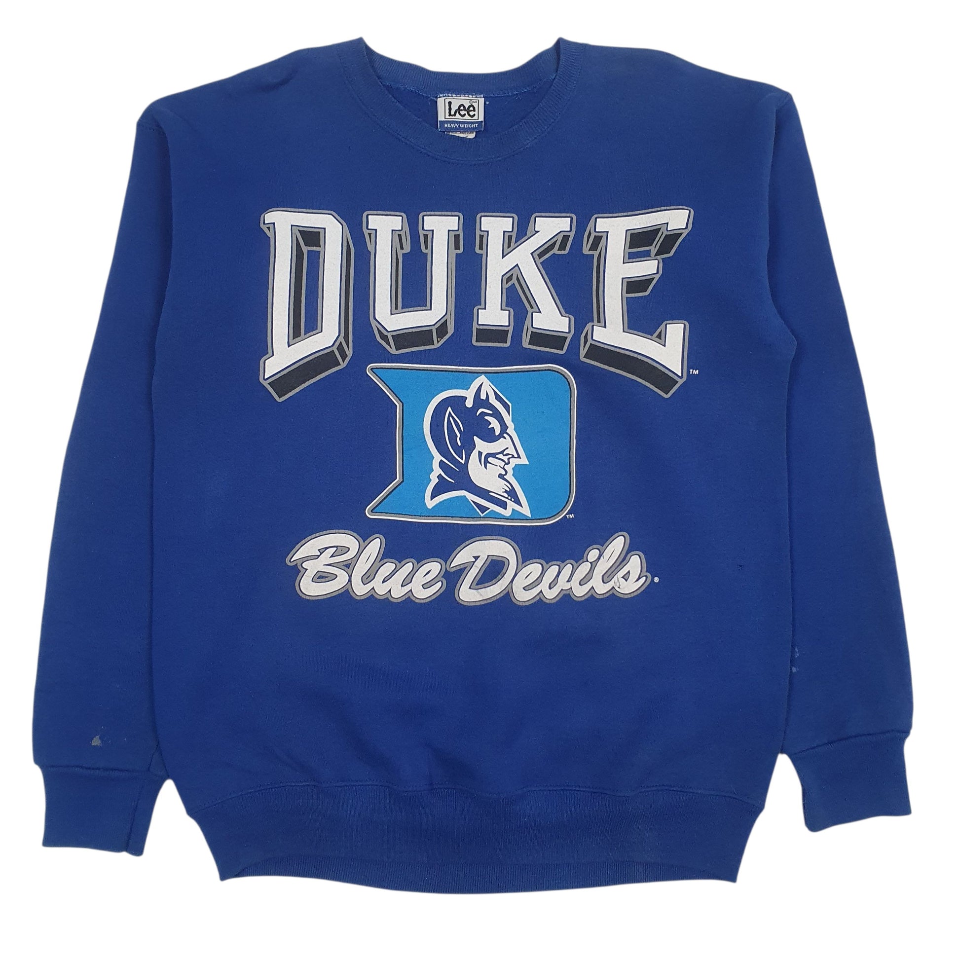 Mens Blue Lee Vintage 90s Made In USA Duke Blue Devils Crewneck Jumper