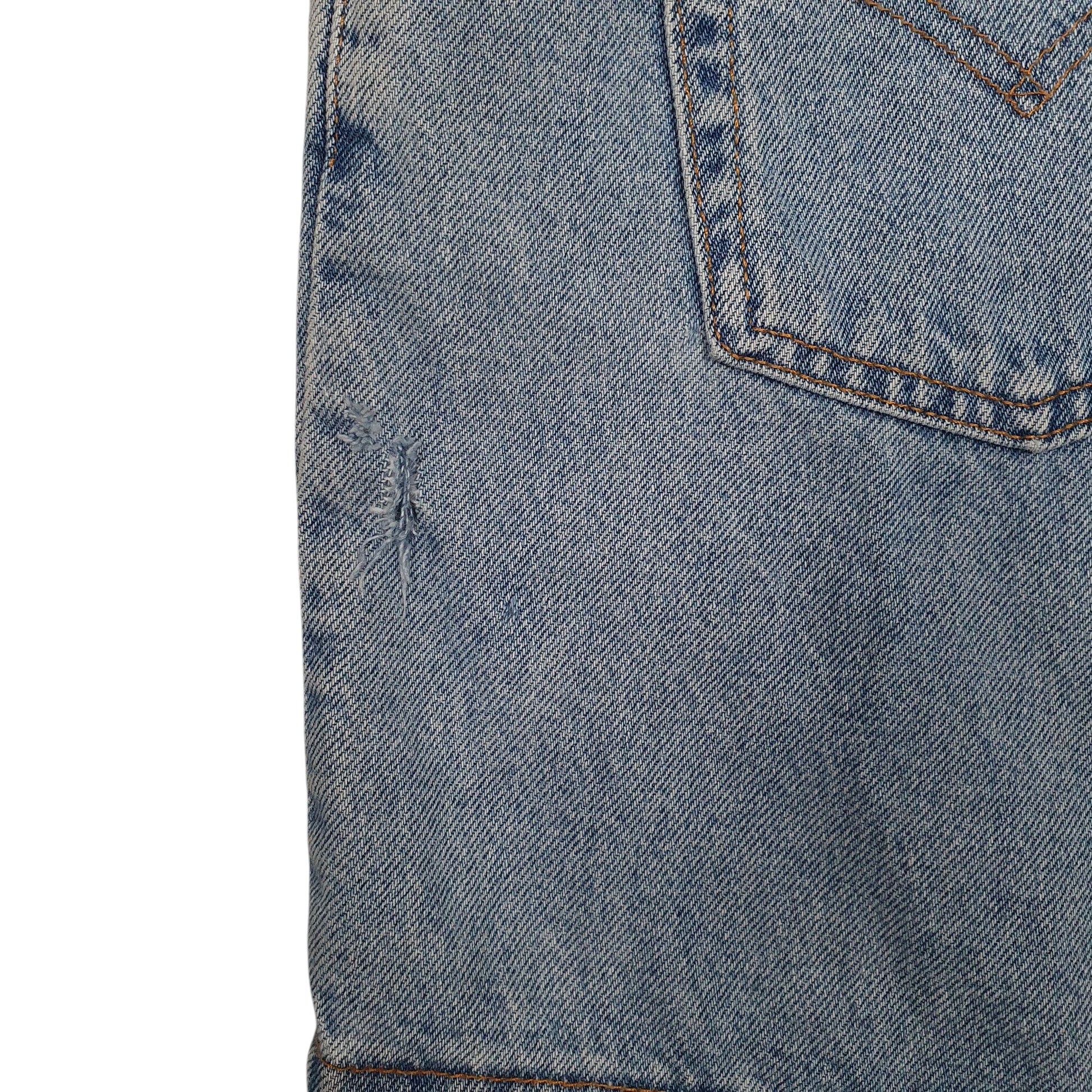 Womens Blue Levis 555 Vintage 90s Made In USA Guys Fit  Shorts