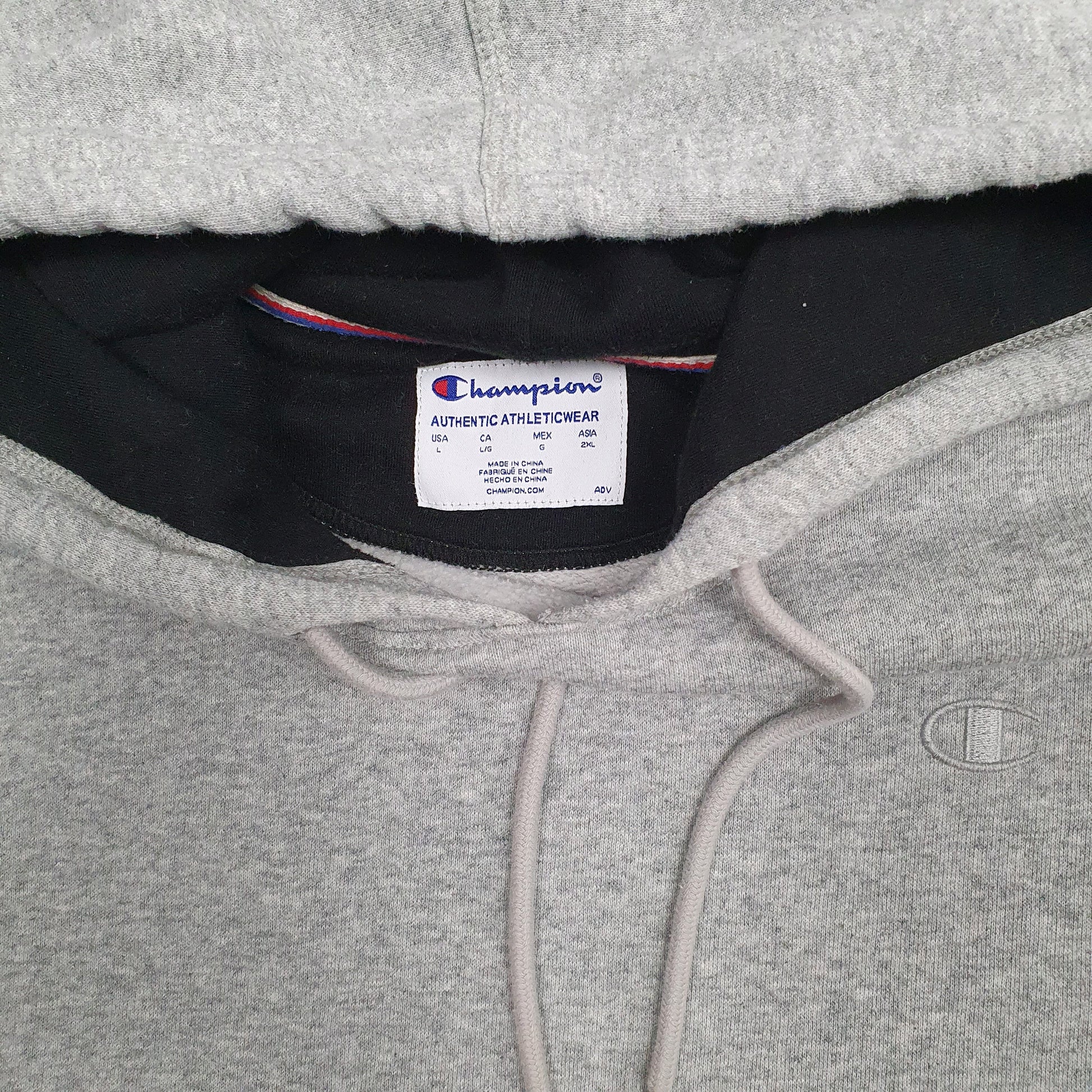 Mens Grey Champion  Hoodie Jumper