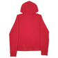 Womens Red Tommy Hilfiger Hoodie Spellout Quarter Zip Jumper