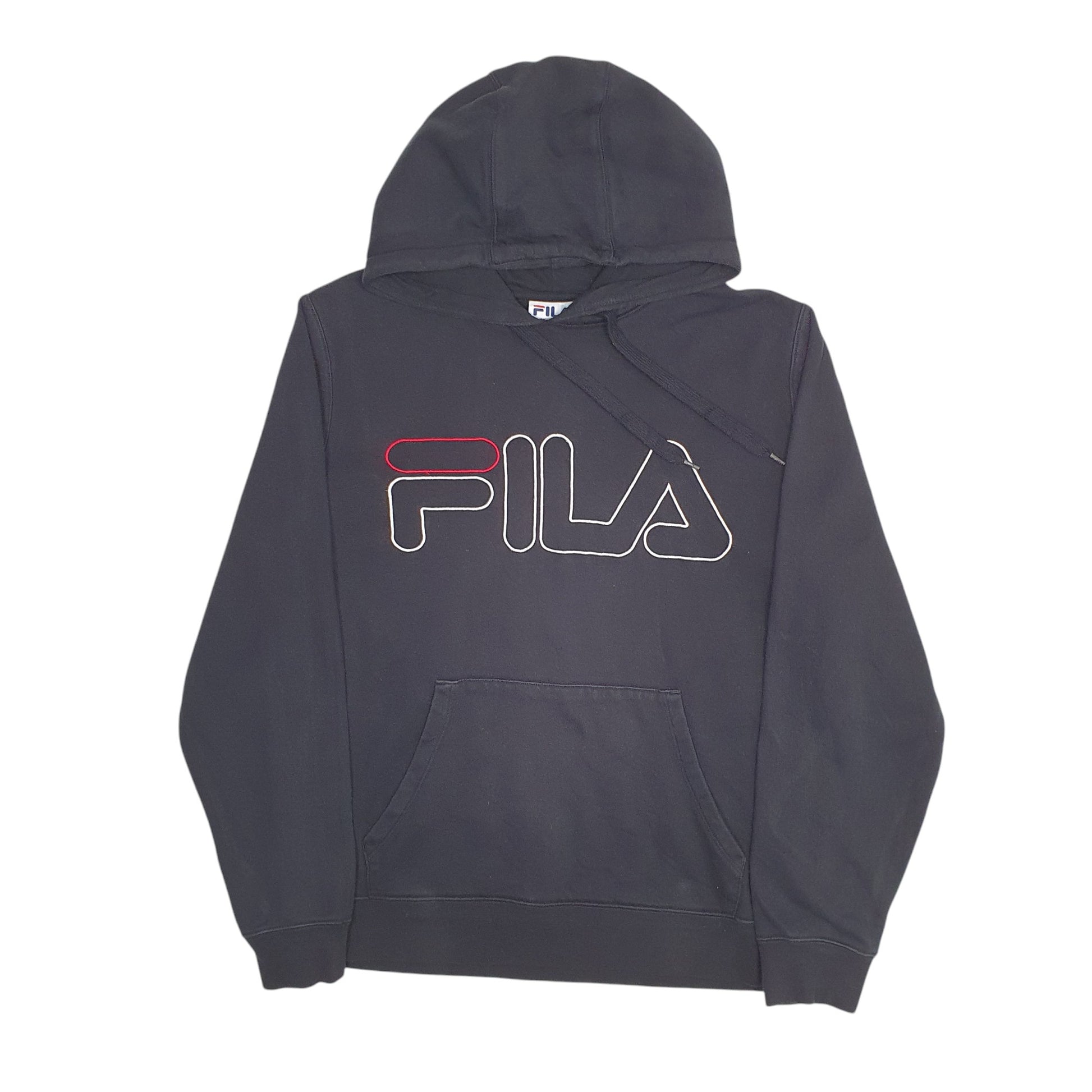 Mens Black Fila  Hoodie Jumper