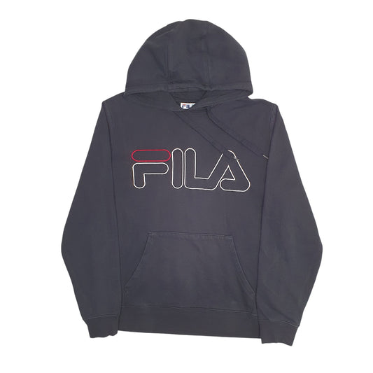 Mens Black Fila  Hoodie Jumper