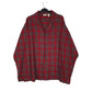 Mens Red L.L.Bean Thick Flannel Plaid Cardigan Long Sleeve Shirt
