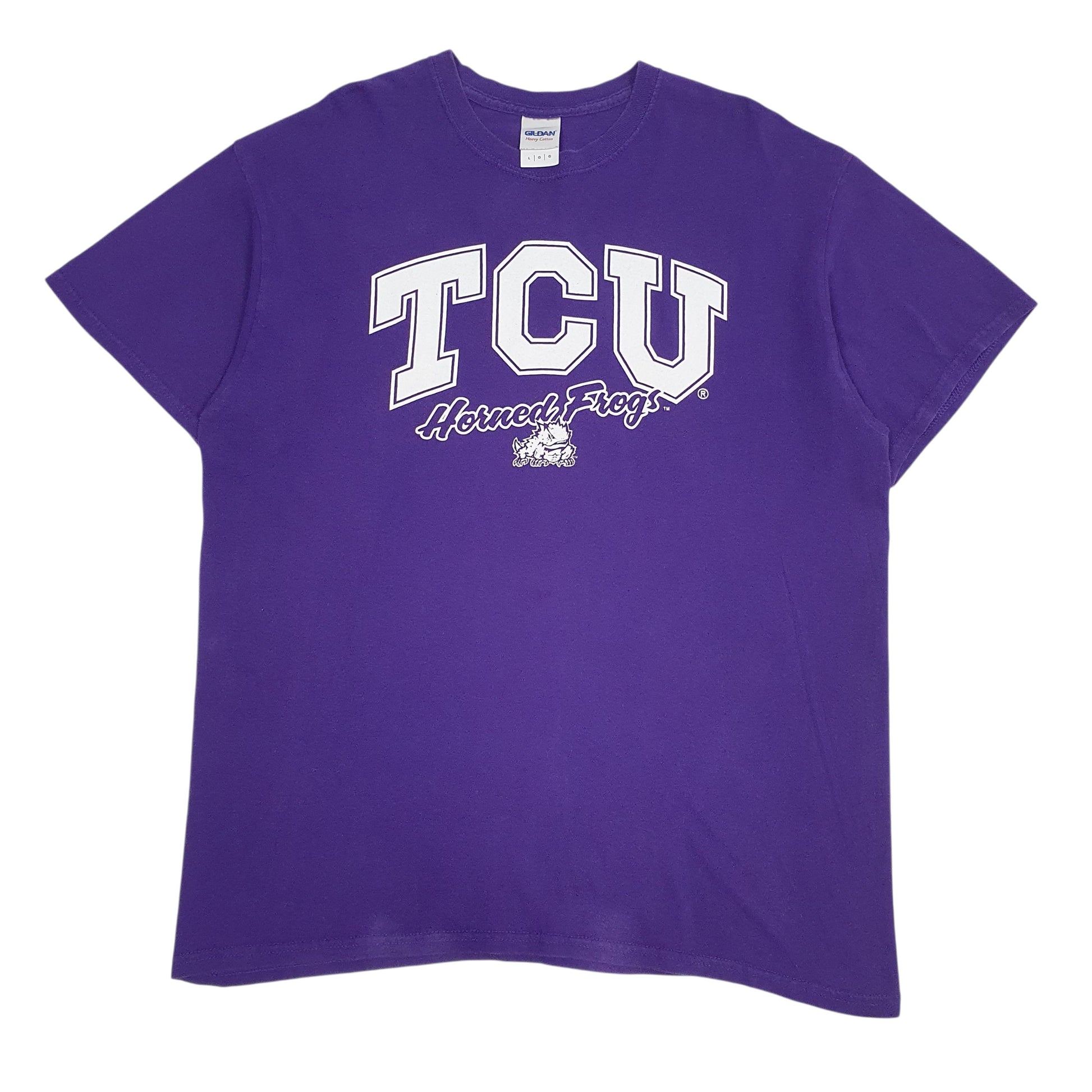 Mens Purple Gildan Horned Frogs Short Sleeve T Shirt