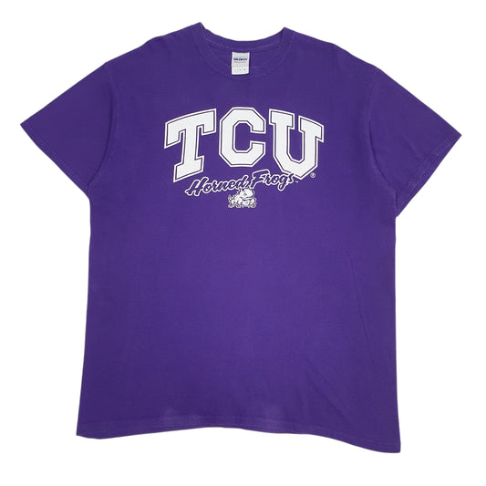 Mens Purple Gildan Horned Frogs Short Sleeve T Shirt
