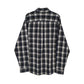 Mens Navy L.L.Bean Thick Flannel Plaid  Shirt