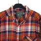 Mens Orange Woolrich Thick Flannel Plaid  Shirt