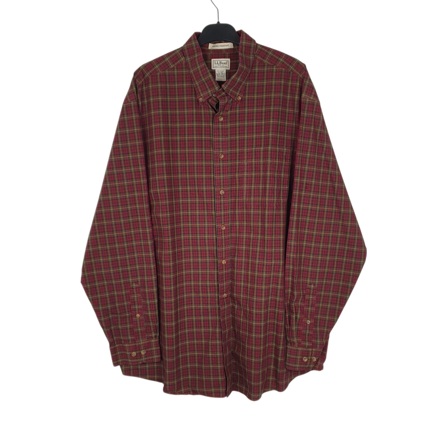 Mens Burgundy L.L.Bean  Long Sleeve Shirt