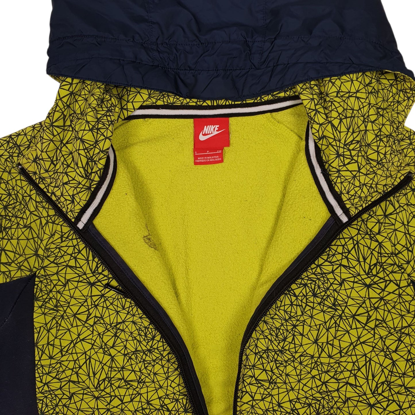 Mens Yellow Nike Hoodie Quarter Zip Coat