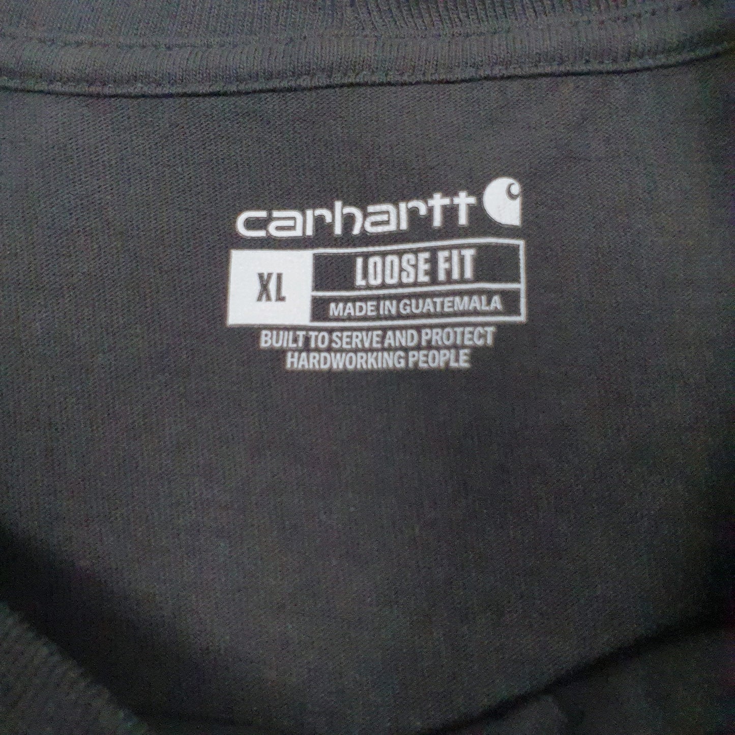 Mens Black Carhartt   T Shirt