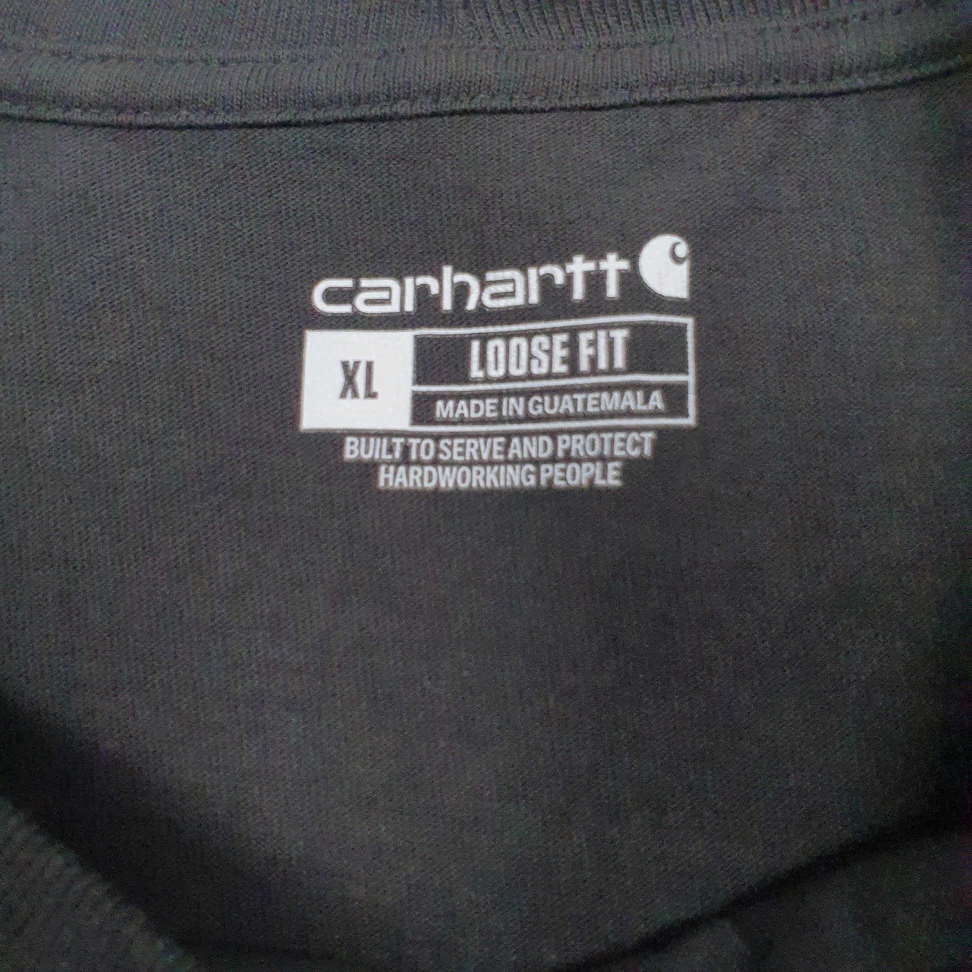 Mens Black Carhartt   T Shirt