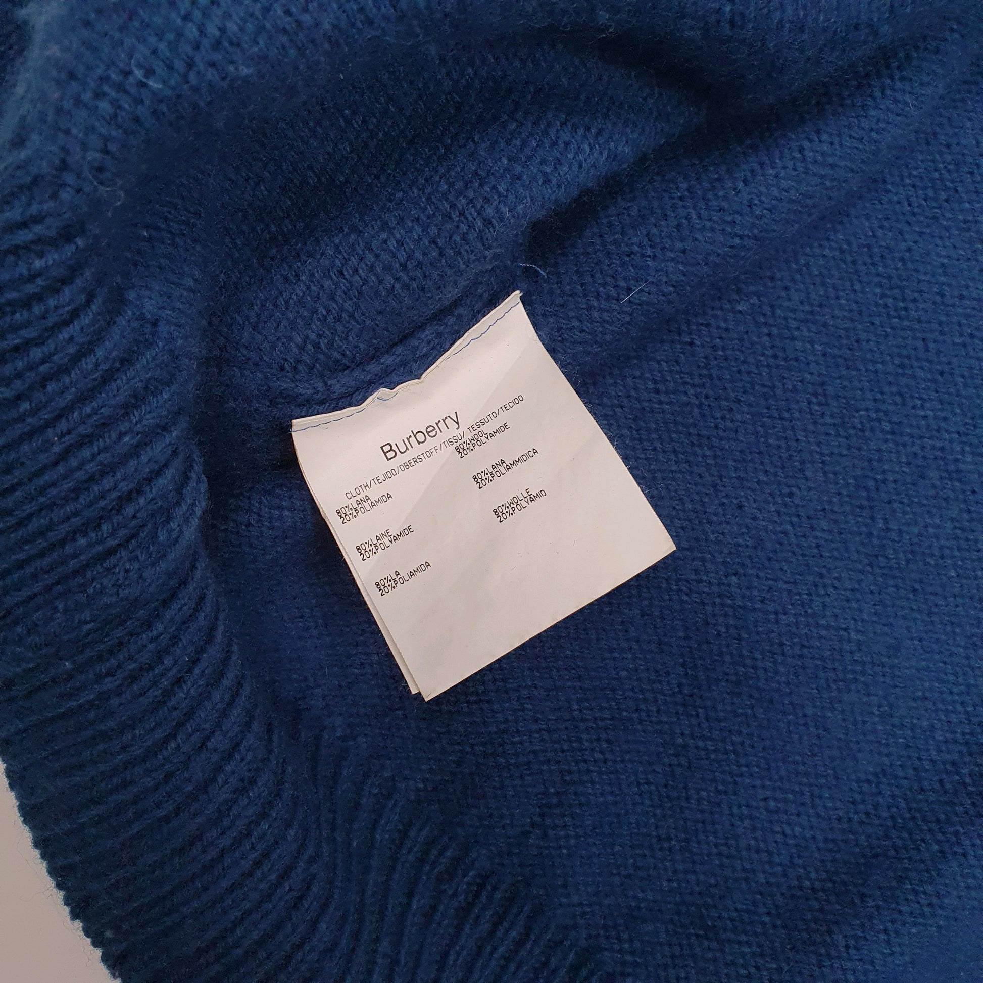 Mens Blue Burberry  Full Zip Jumper
