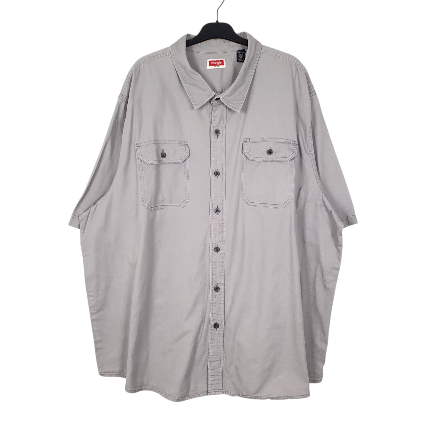 Mens Grey Wrangler  Short Sleeve Shirt