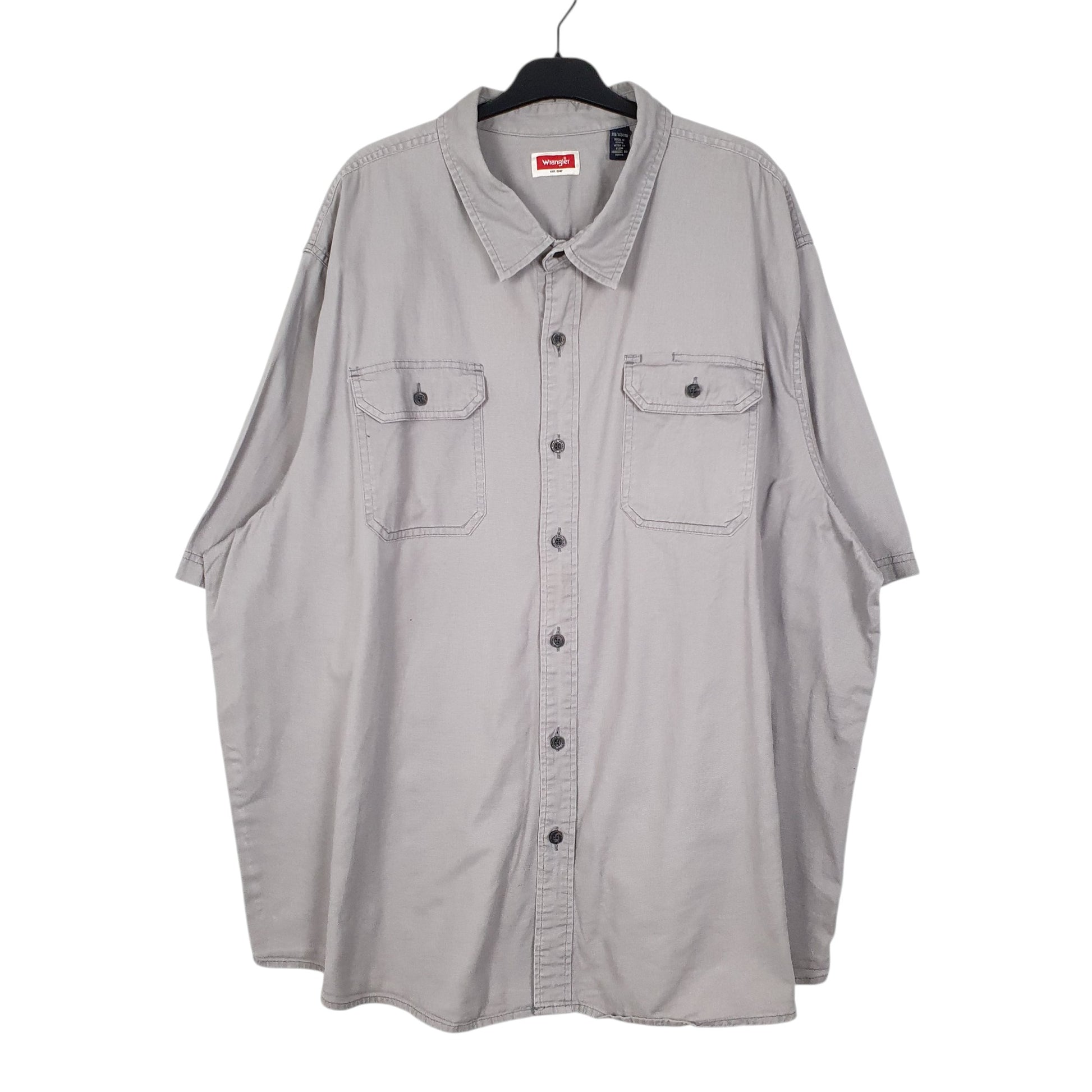 Mens Grey Wrangler  Short Sleeve Shirt