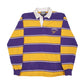 Mens Purple Barbarian Rugby Lightweight Long Sleeve Polo Shirt