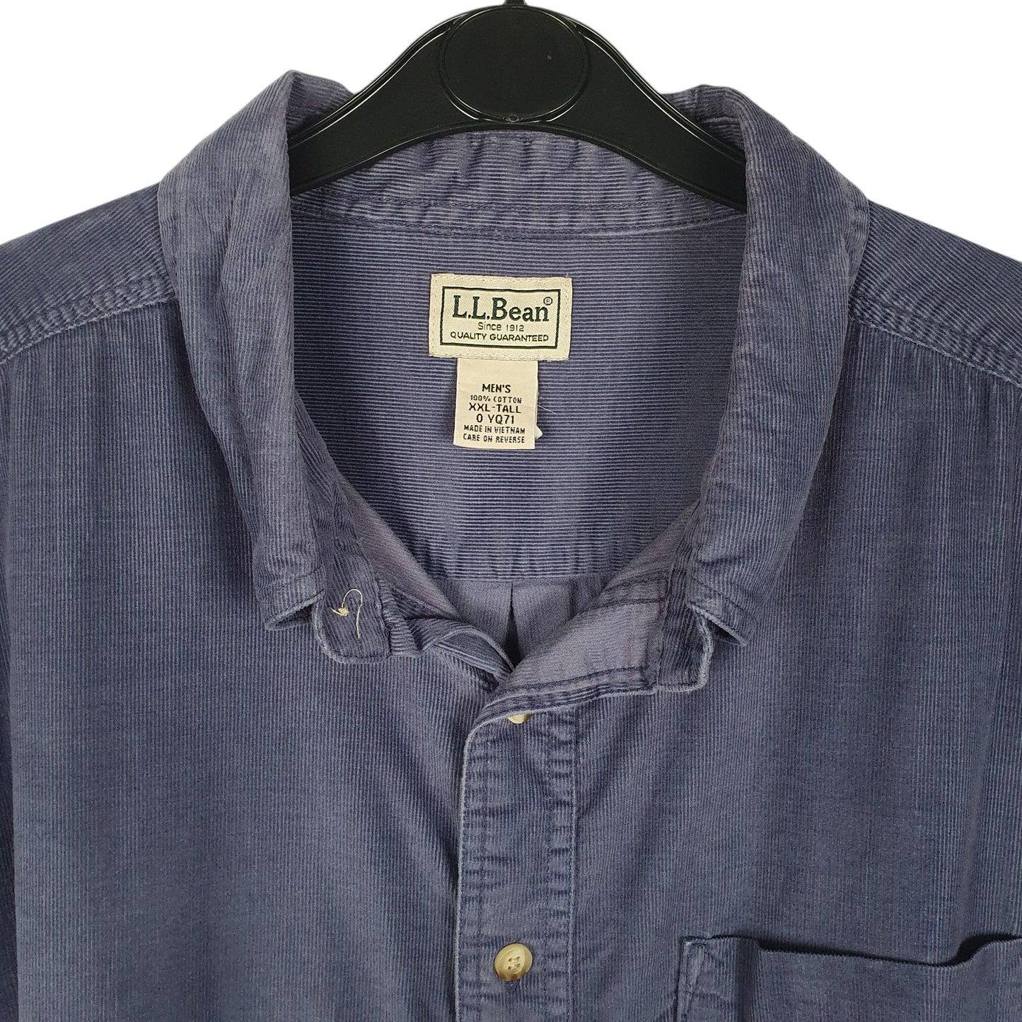 Mens Purple L.L.Bean Corduory  Shirt