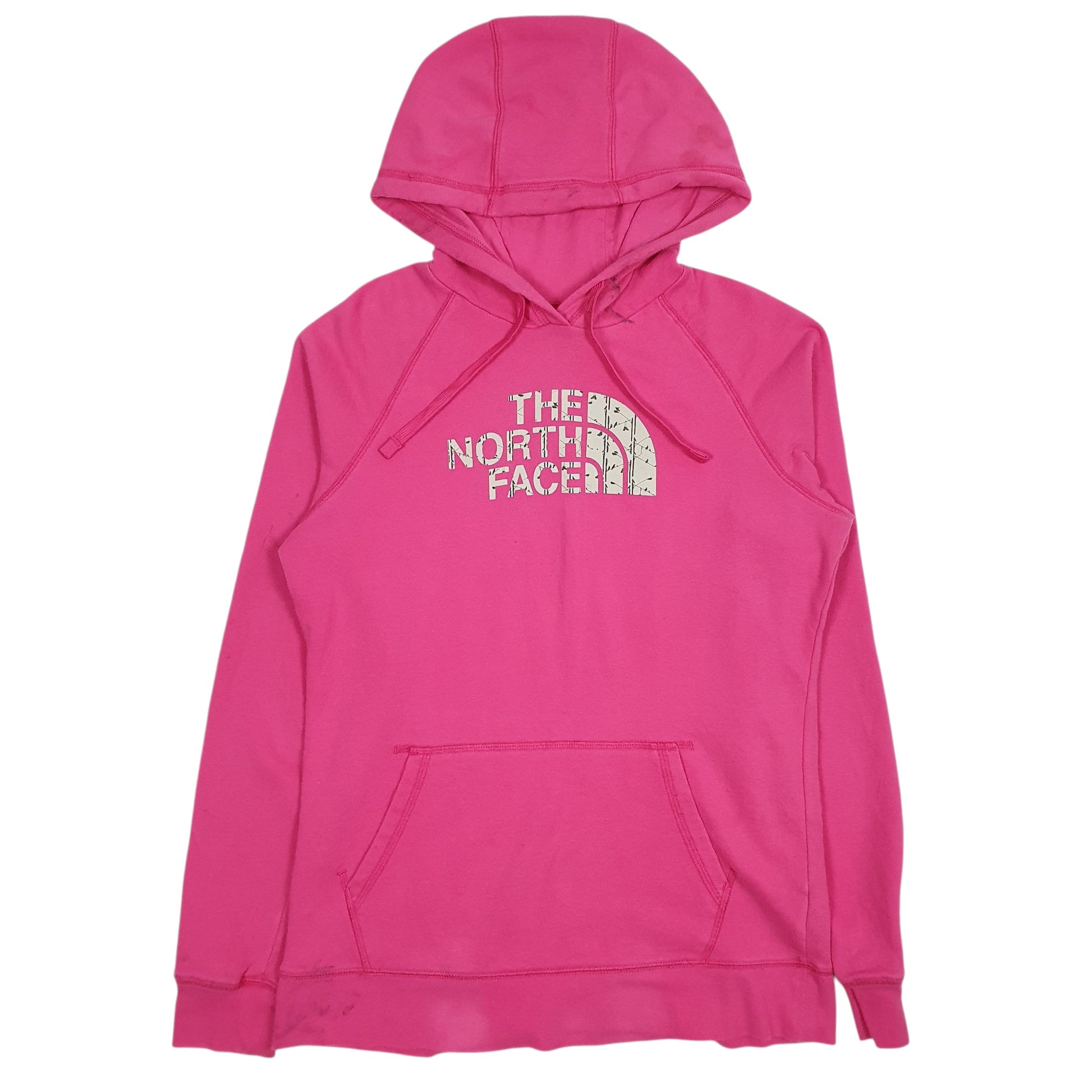 Womens Pink The North Face Spellout Hoodie Jumper