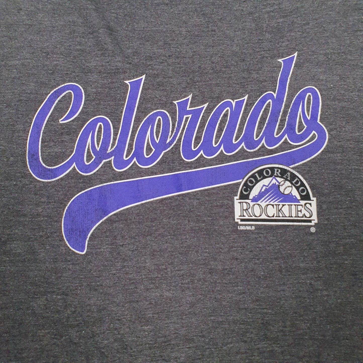 Mens Grey MLB Colorado Rockies  T Shirt
