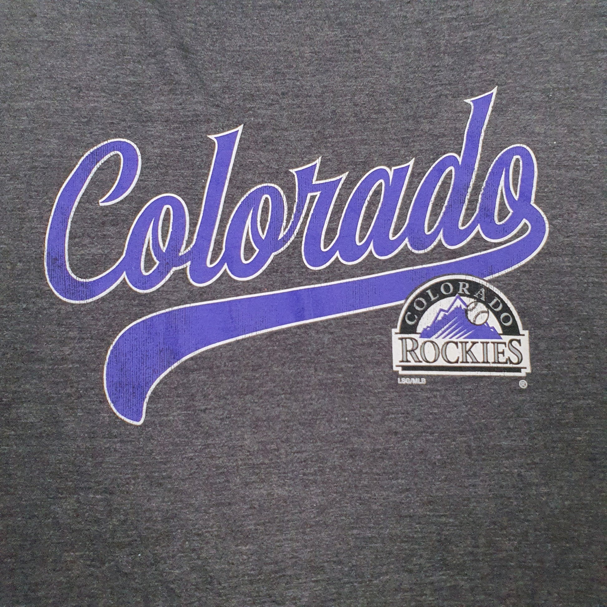 Mens Grey MLB Colorado Rockies  T Shirt
