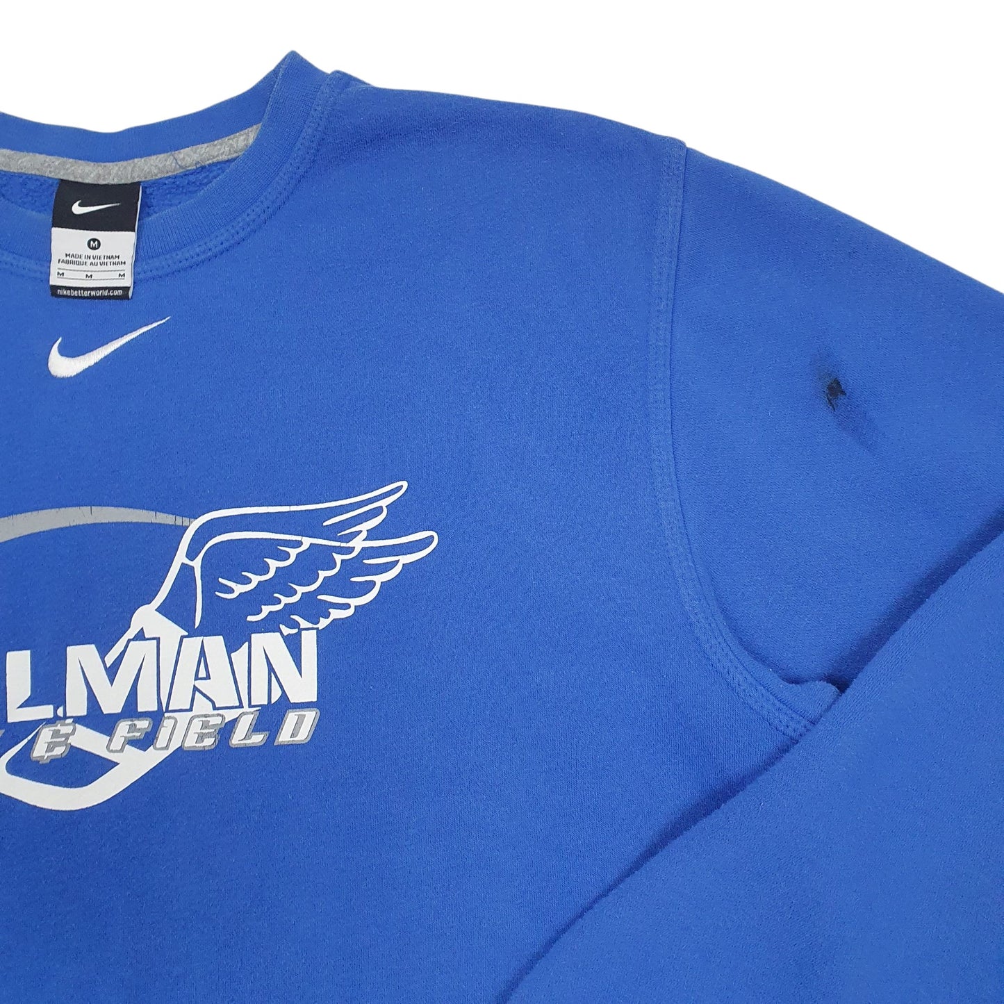 Mens Blue Nike Pullman Track & Run Crewneck Jumper
