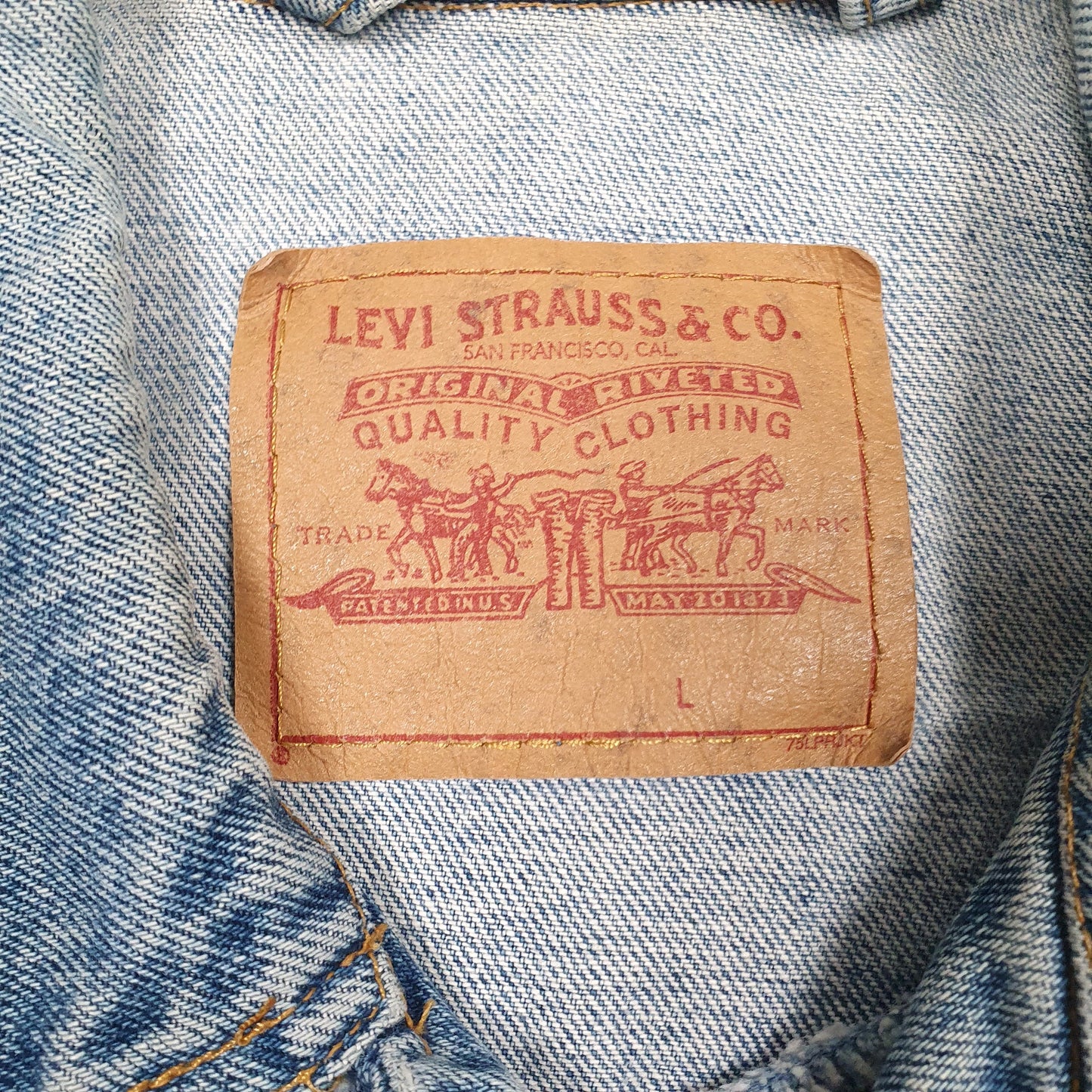 Mens Blue Levis Type 3 Trucker  Coat