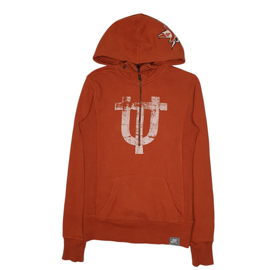 Mens Orange Nike Vintage 2000s Hoodie Jumper