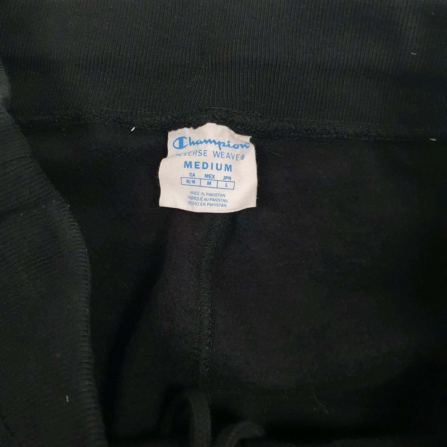 Mens Black Champion Reverse Weave  Trousers