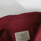 Mens Red L.L.Bean Flannel Houndstooth  Shirt