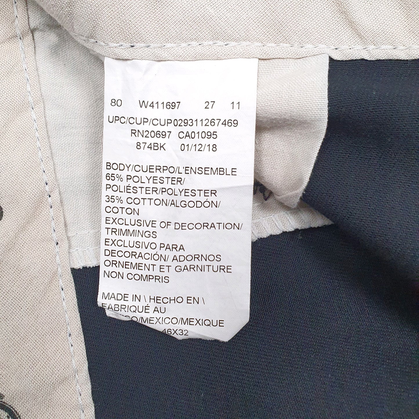 Mens Black Dickies   Trousers