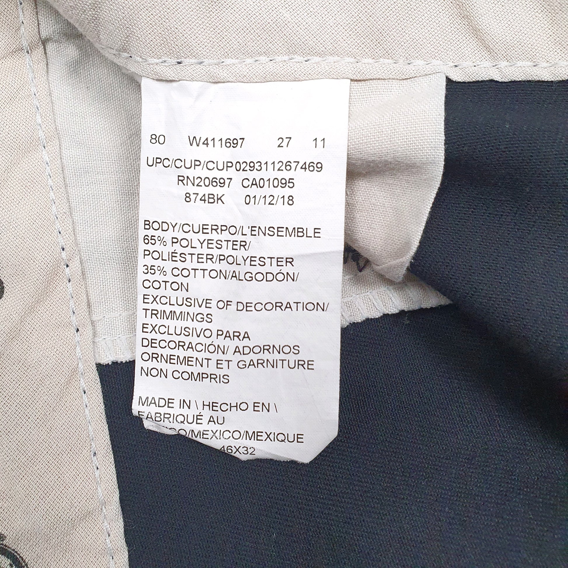 Mens Black Dickies   Trousers