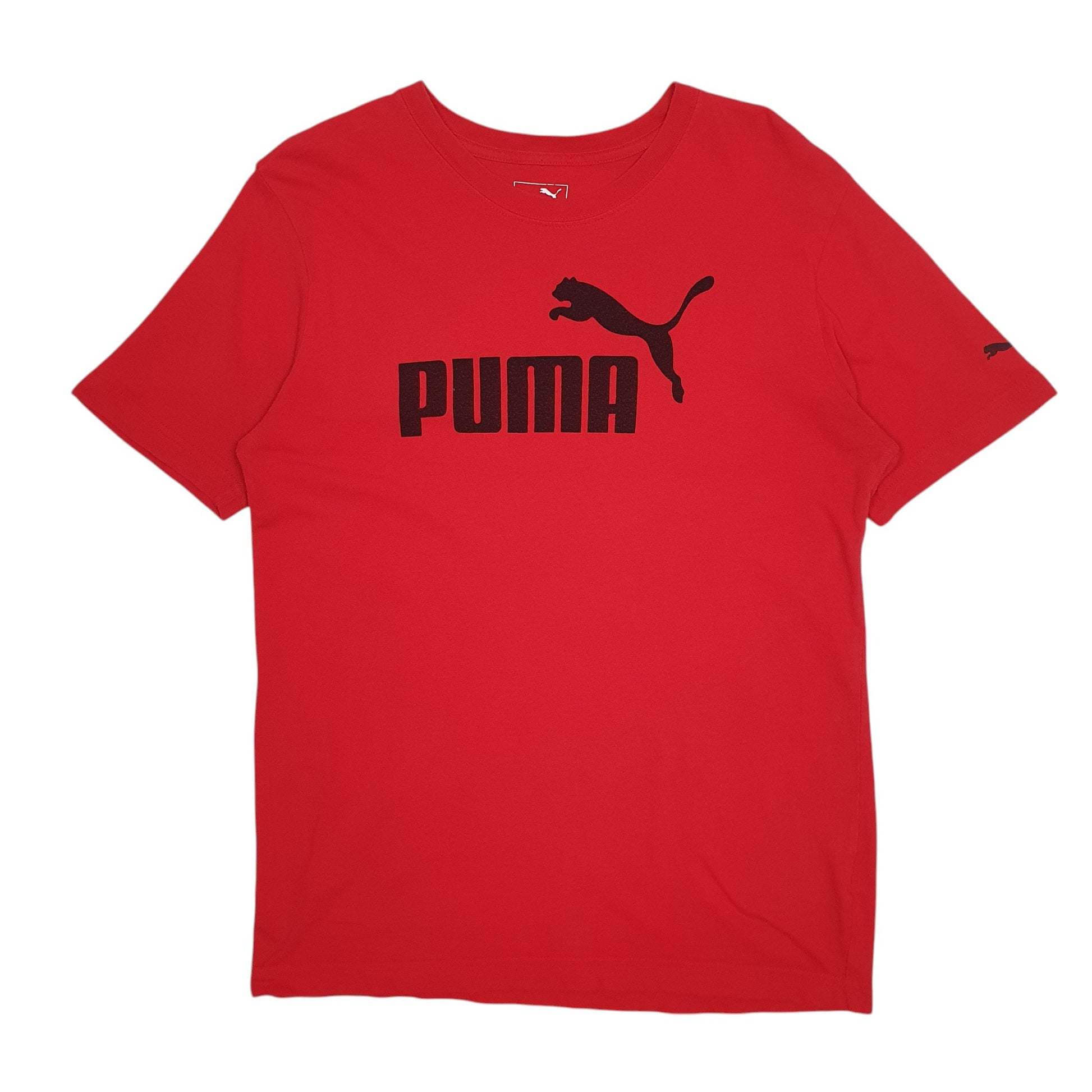 Mens Red Puma  Short Sleeve T Shirt
