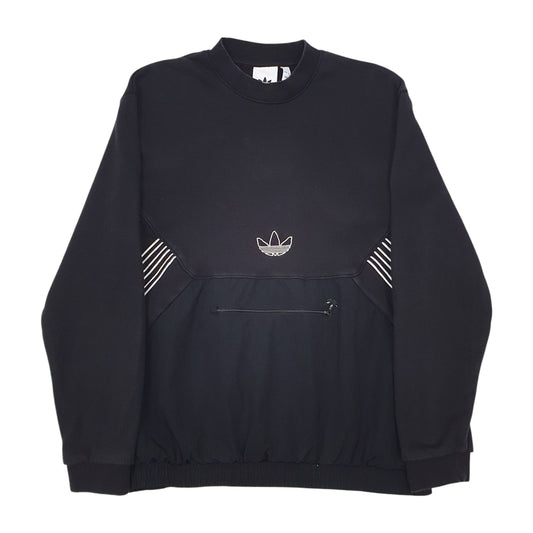 Mens Black Adidas  Crewneck Jumper