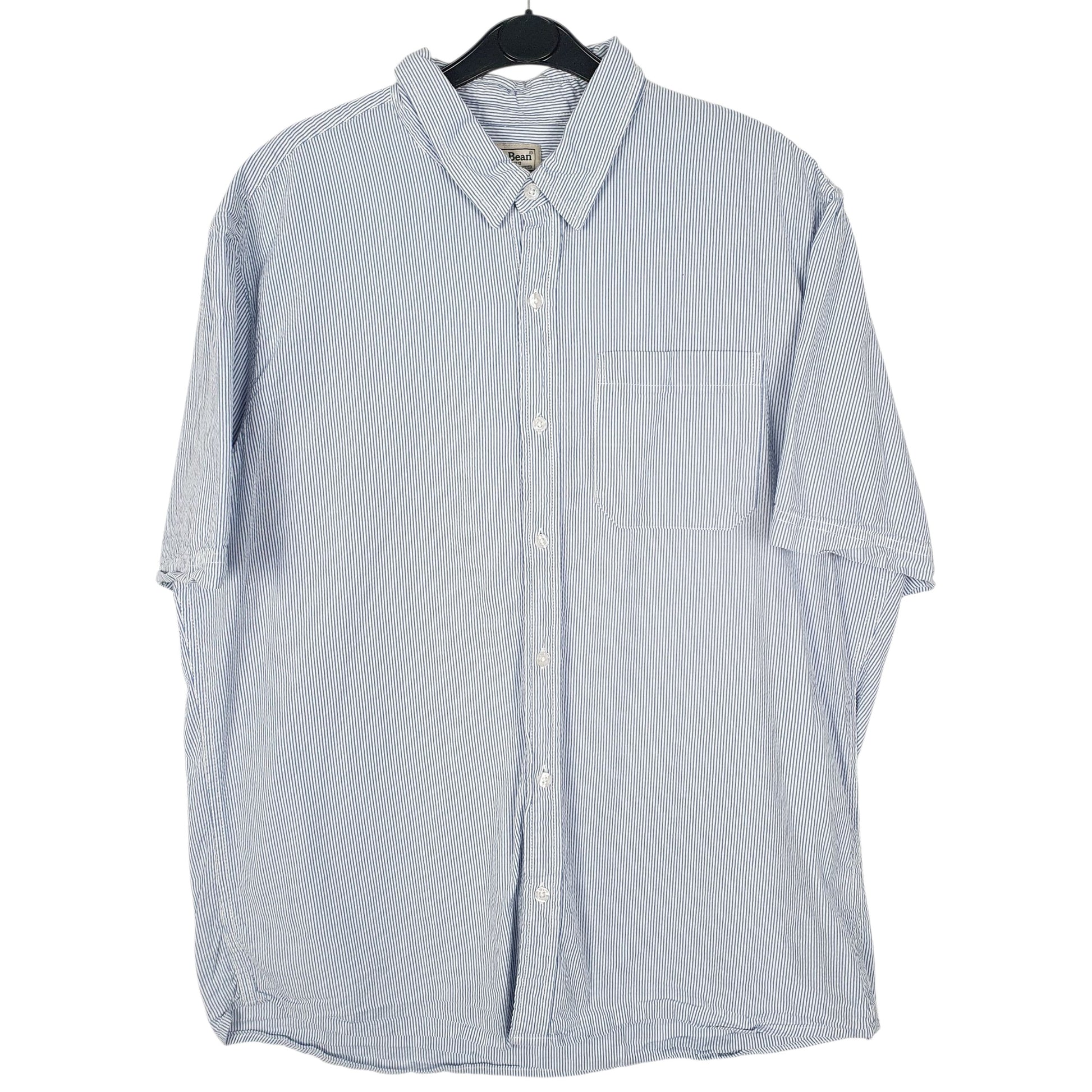 Mens Blue L.L.Bean  Short Sleeve Shirt