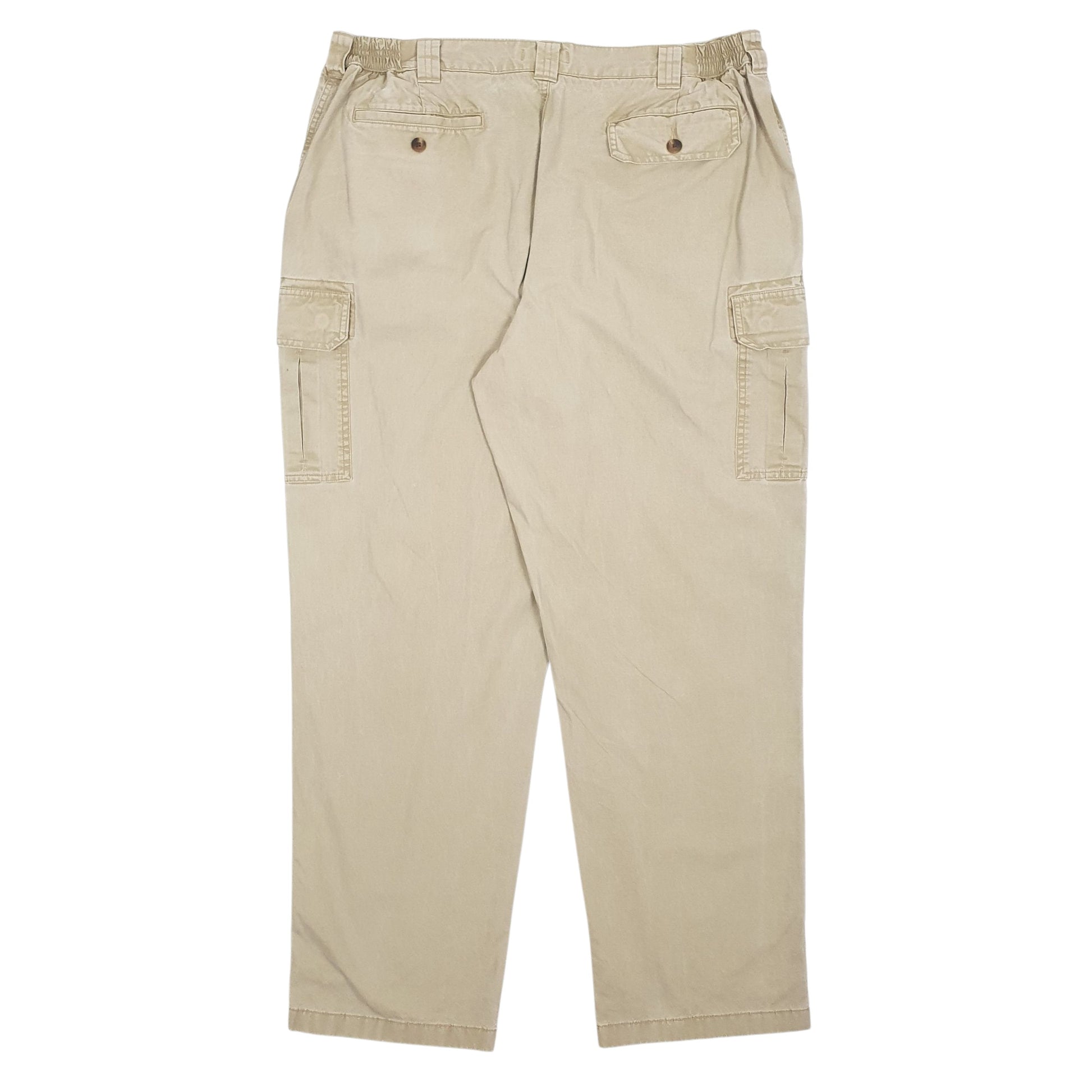 Mens Beige LL Bean Comfort Waist  Trousers