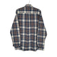 Mens Grey L.L.Bean Thick Flannel Plaid  Shirt