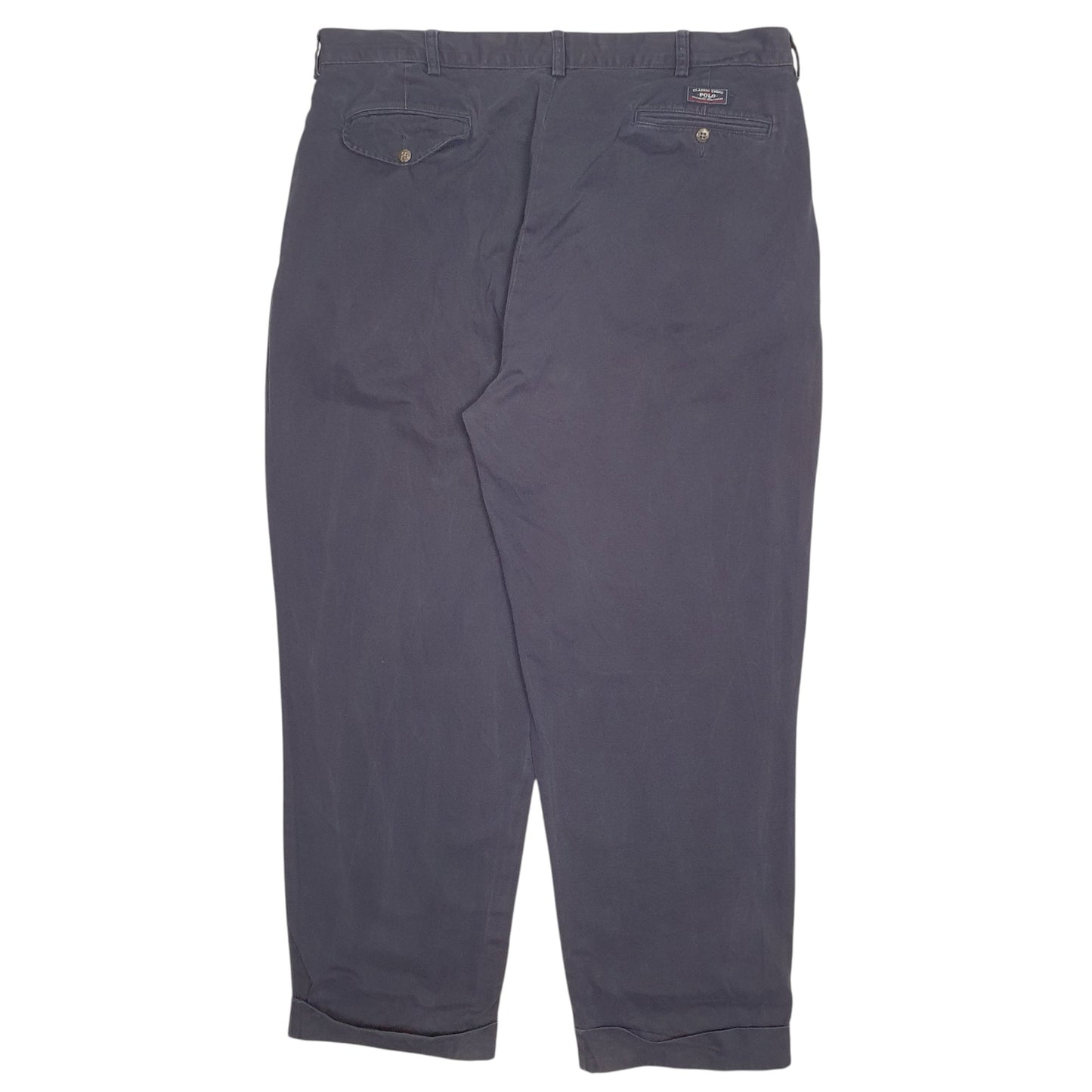 Mens Navy Polo Ralph Lauren Hammond Pant Pleated  Trousers
