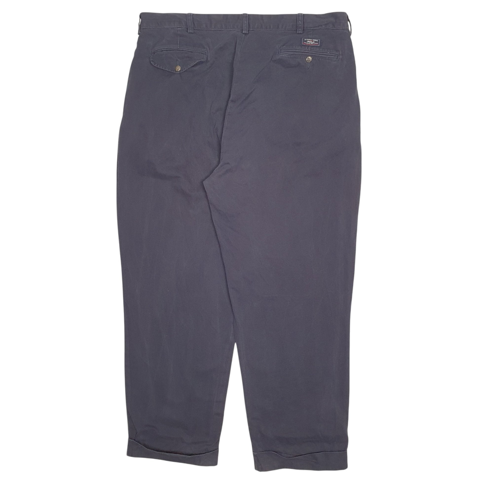 Mens Navy Polo Ralph Lauren Hammond Pant Pleated  Trousers