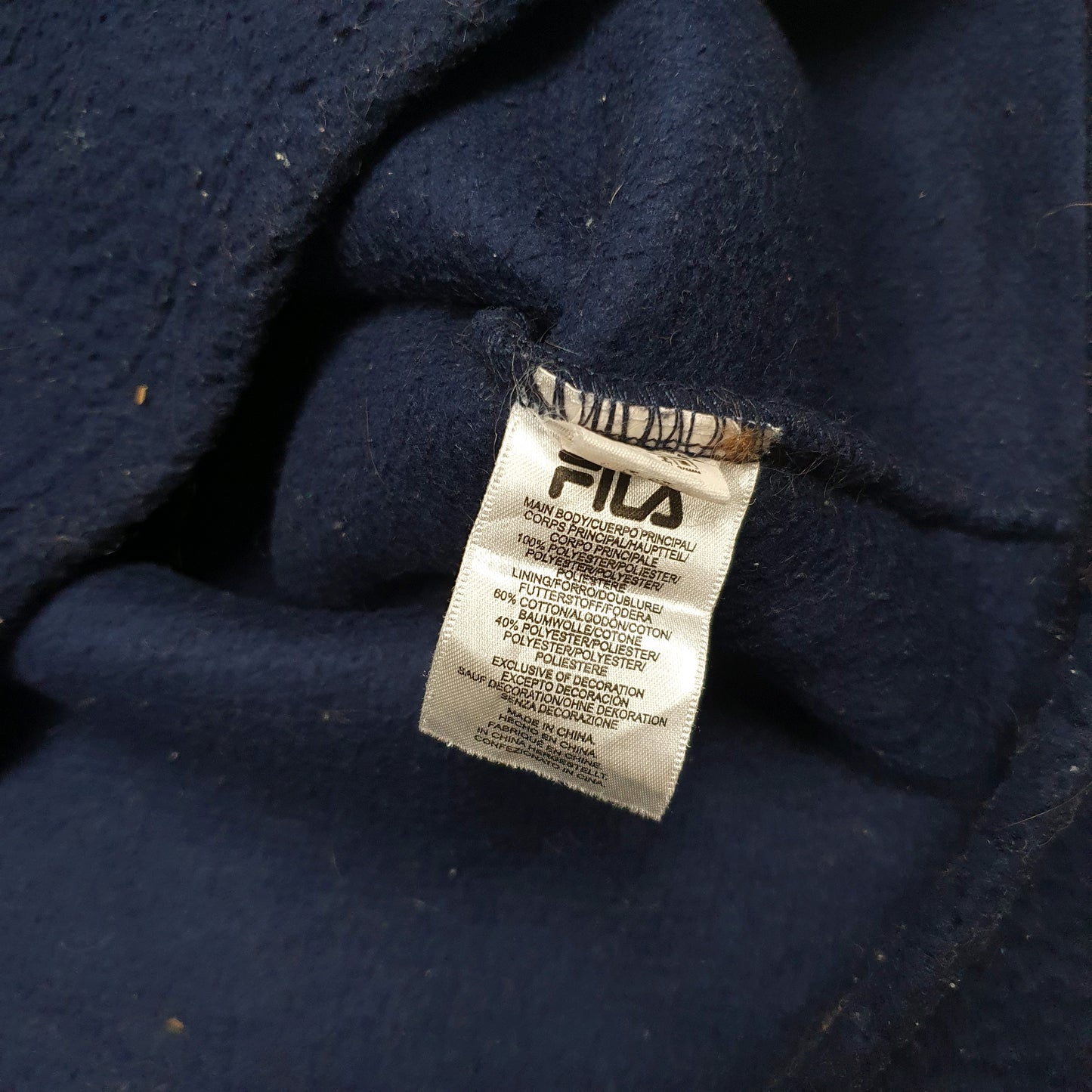 Womens Navy Fila  Hoodie Jumper