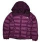 Womens Purple The North Face Nuptse Hooded  Coat