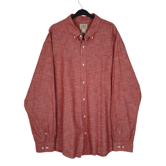 Mens Red L.L.Bean  Long Sleeve Shirt