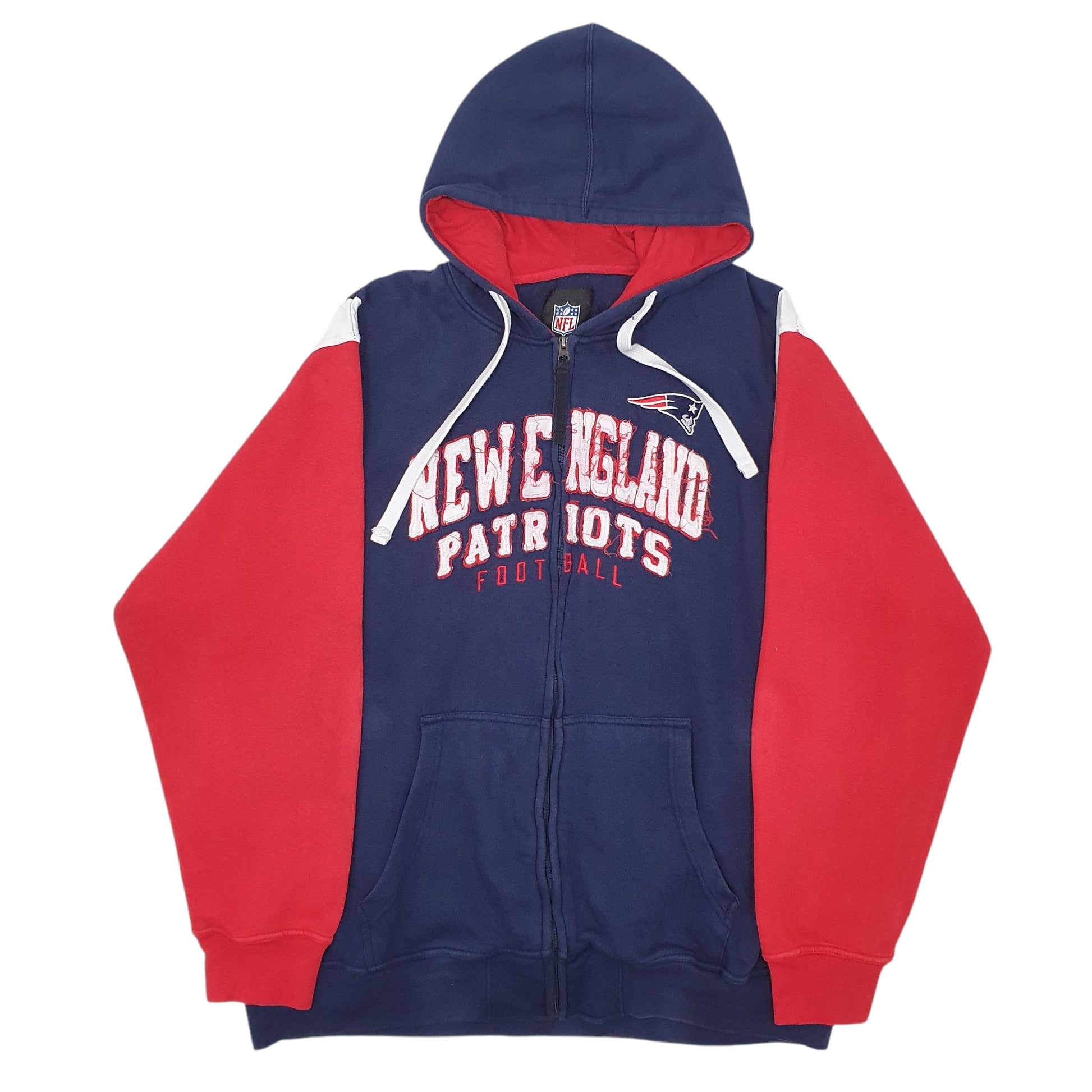 Mens Navy NFL New England Patriots Full Zip Jumper