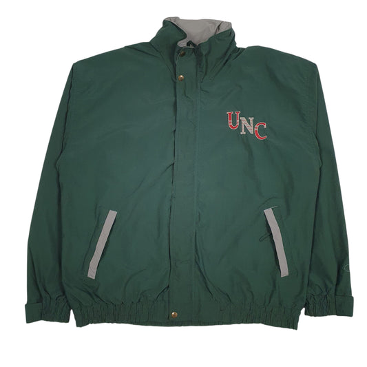 Mens Green Champion Vintage 90s UNC Hoodie Coat
