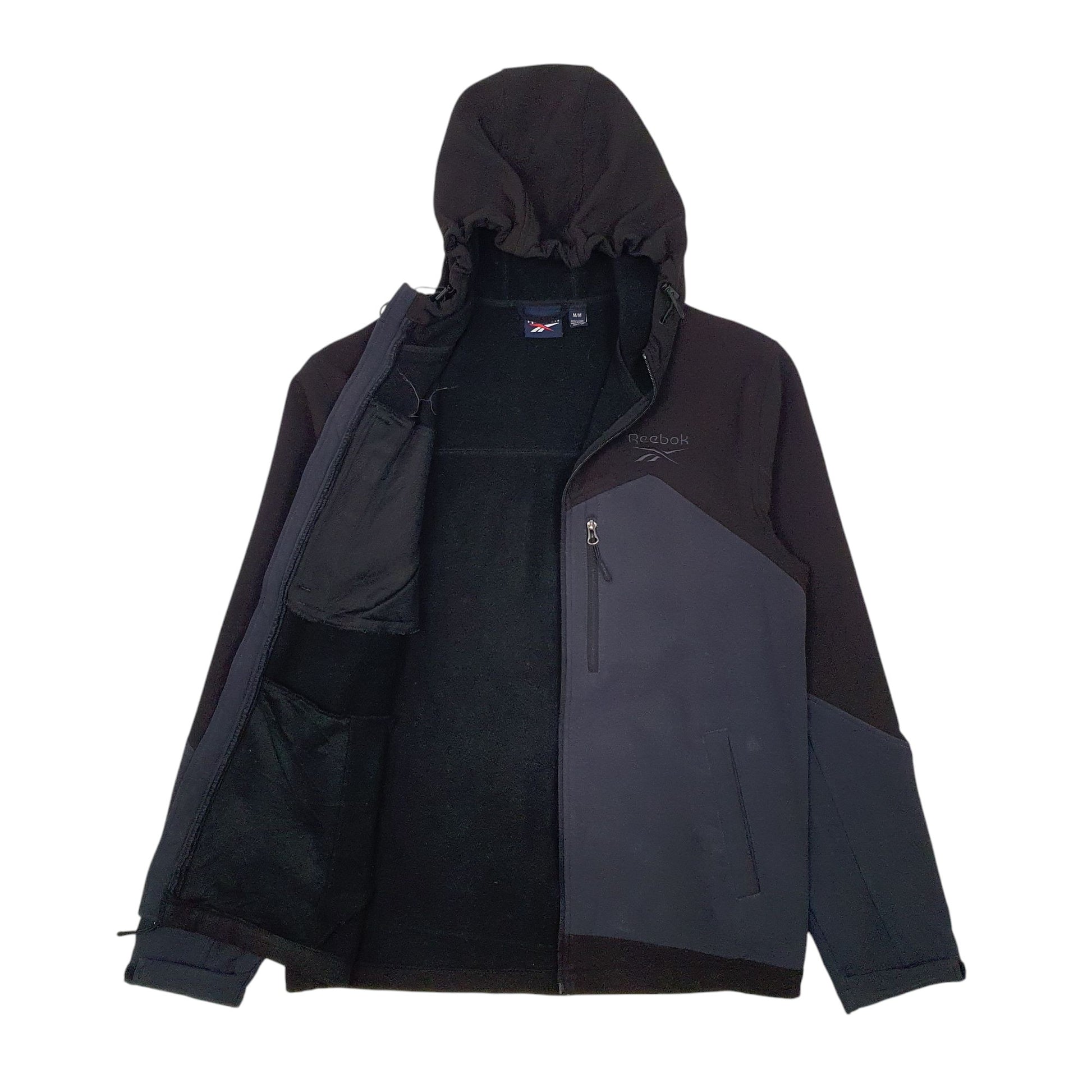 Mens Black Reebok  Full Zip Coat