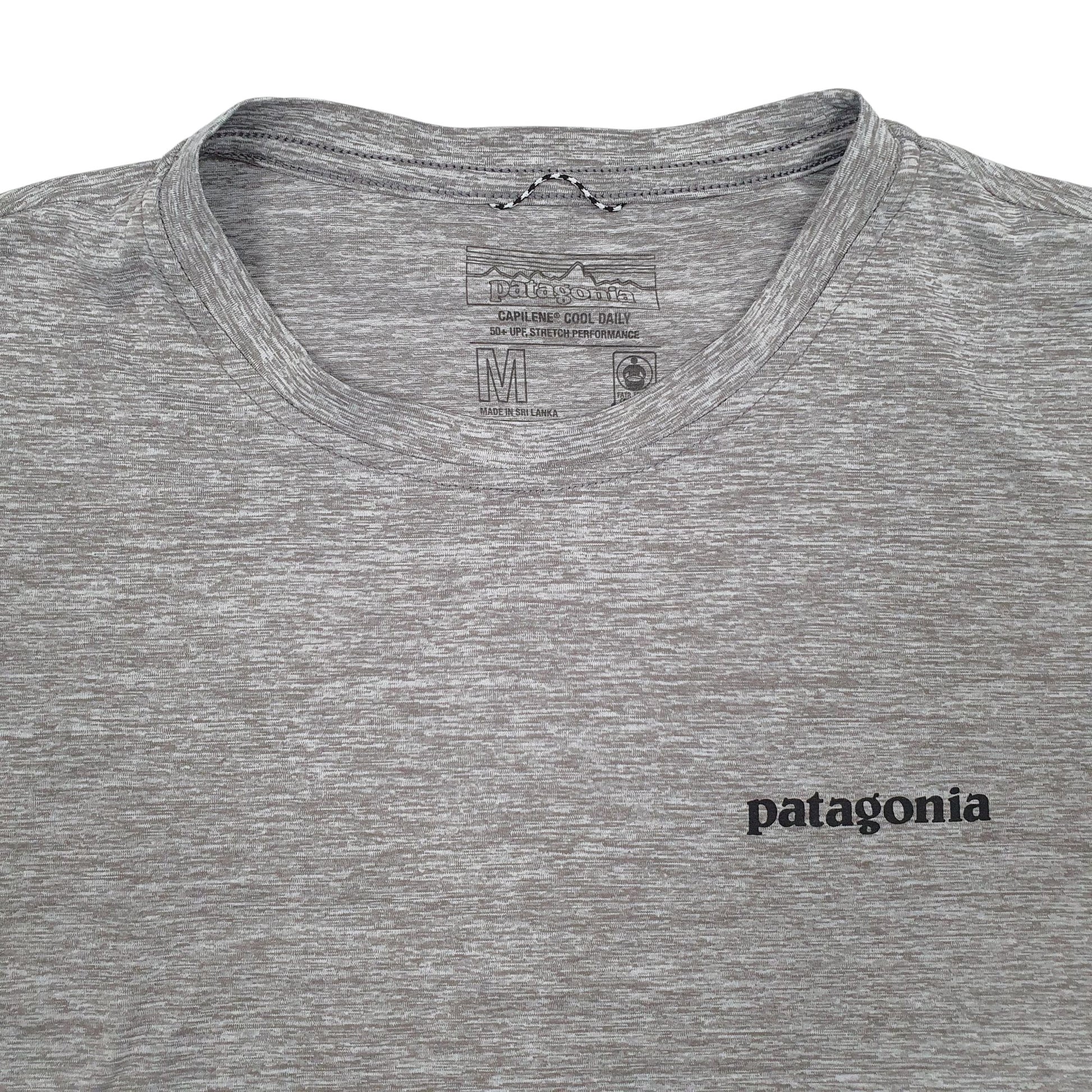 Mens Grey Patagonia Capilene Quarter Zip T Shirt