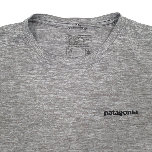 Mens Grey Patagonia Capilene Quarter Zip T Shirt