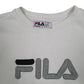Womens White Fila  Crewneck Jumper