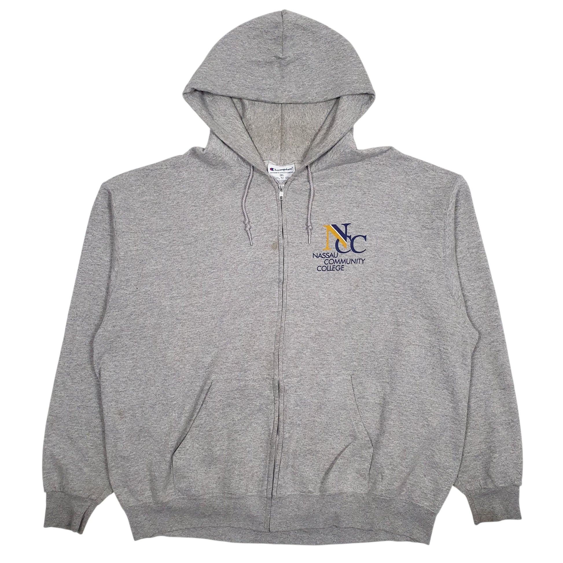 Mens Grey Champion  Full Zip Jumper