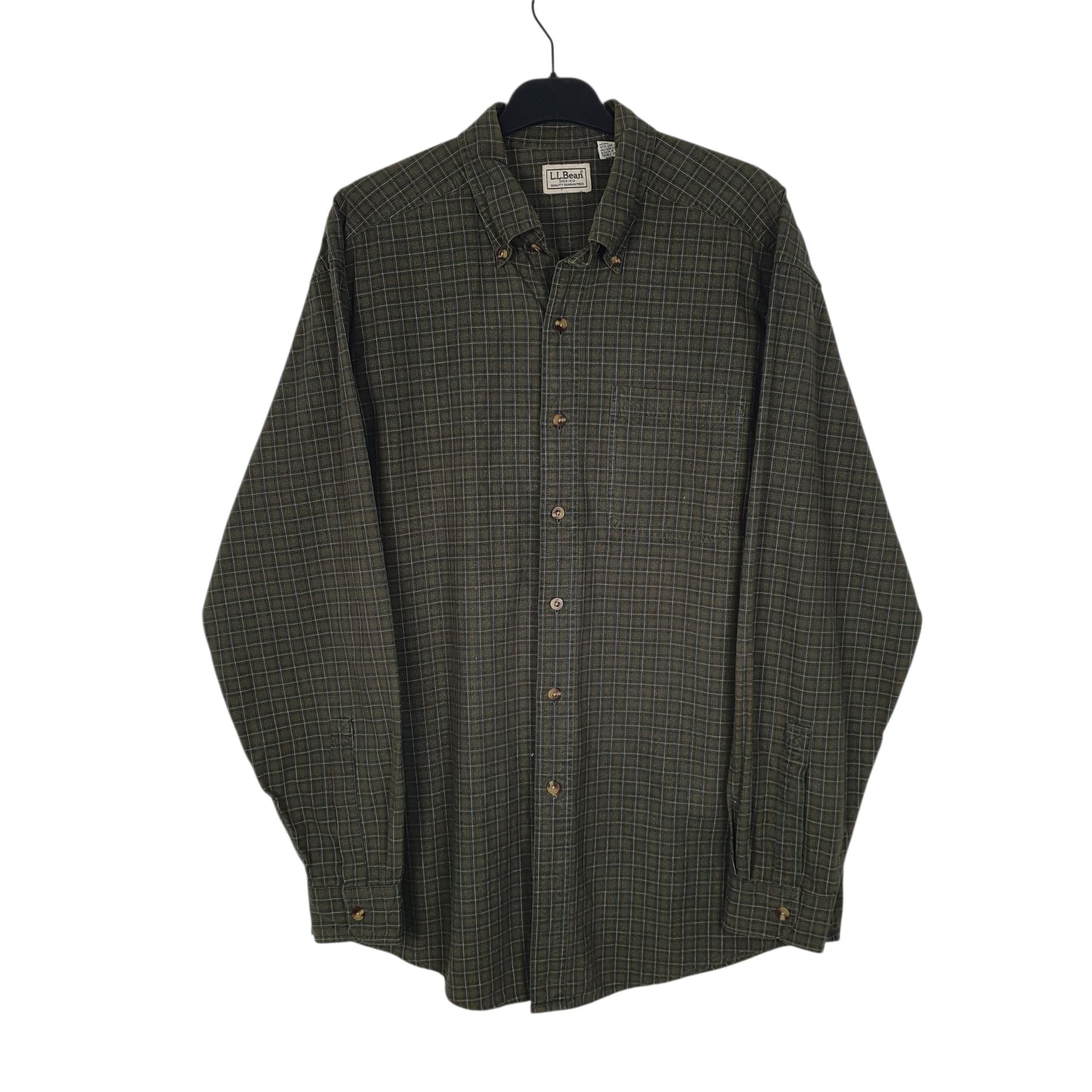 Mens Green L.L.Bean  Long Sleeve Shirt