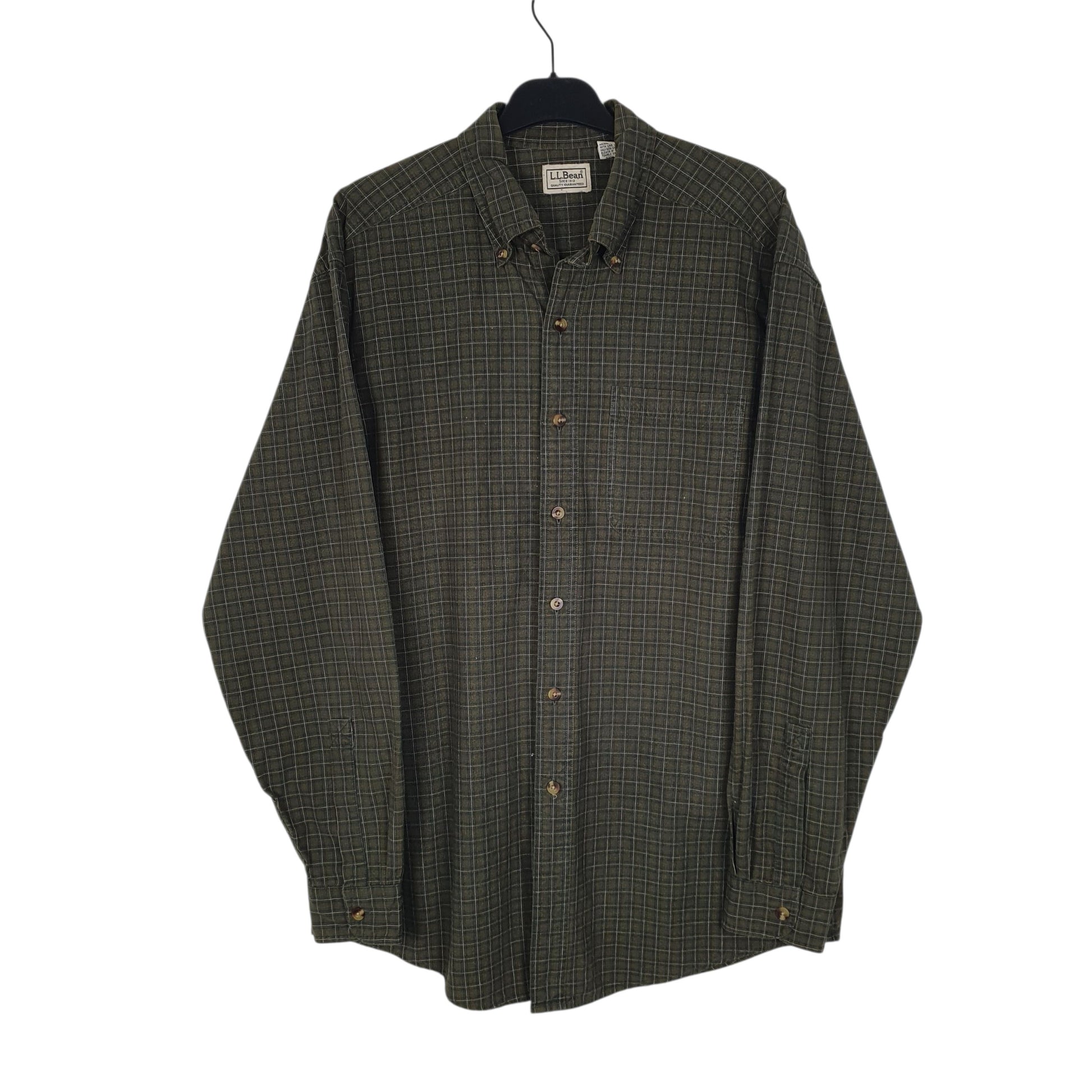 Mens Green L.L.Bean  Long Sleeve Shirt